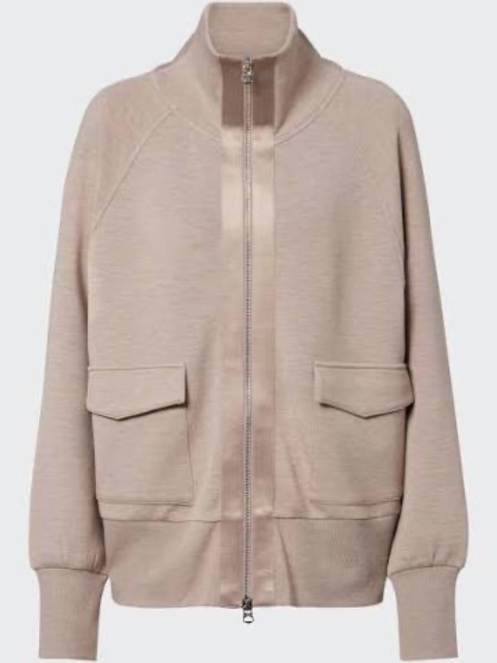 Varley Roxbury Double Soft Zip Through Jacket- NWT- Small - Taupe Marl